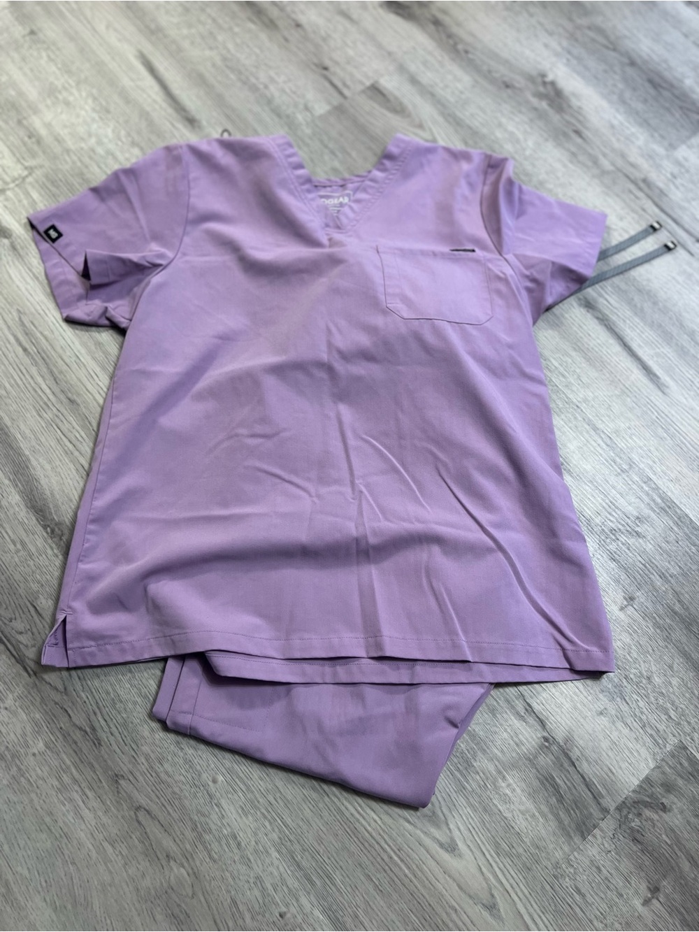 MedGear Scrub Top and Flare Scrub bottoms L
